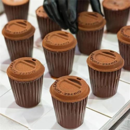 2pk Silicone Coffee Cup Baking Mold Easy Release for Desserts