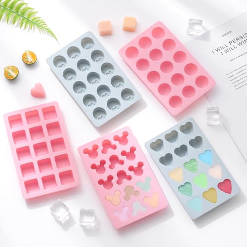2-Pack Cartoon Shape Candy & Chocolate Silicone Molds, Non-stick, Pink - size: Cartoon