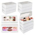 50 Pcs Cookie Boxes with Window 12 x 5.5 x 2.5 Inch