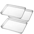 Stainless Steel Baking Pan, Large Cookie Sheet Set for Toaster Oven Tray Pans by Umite Chef, Superior Mirror Finish, Easy Clean, Dishwasher Safe, 12 x 10 x 1 inch, 3 Piece/set - size: 12 * 10 * 1 inch