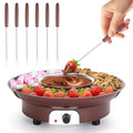 10oz MINI Electric Chocolate Melting Pot, Melting Fondue Set with 6PCS Forks, Cute Chocolate Fondue Fountain, Warmer Machine for Milk Chocolate, Cheese, Butter, Candy (Coffee)