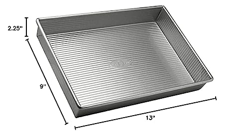 USA Pan Bakeware Nonstick Rectangular Cake Pan, 9 x 13-inch - size: 9 x 13