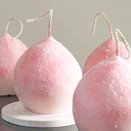 Peach Silicone Mold for Fruit-Shaped Desserts, 4.53 x 3.58 in - color: White(large peach)