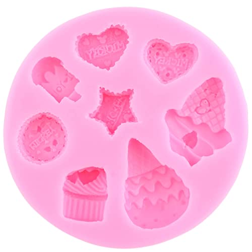 Mujiang Ice Cream Cones Silicone Mold Donut Fondant Molds Set Of 4 - color: Style B