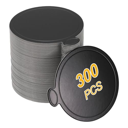 uxcell 300 Pcs Mini Cake Board w/Tab 4 Inch Cardboard Cake Base Black - color: Black, size: 4 Inch