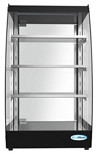 KoolMore DC-3CB Bakery Display Case, 2.7 Cu. Ft - 3 Shelves, Black & Clear