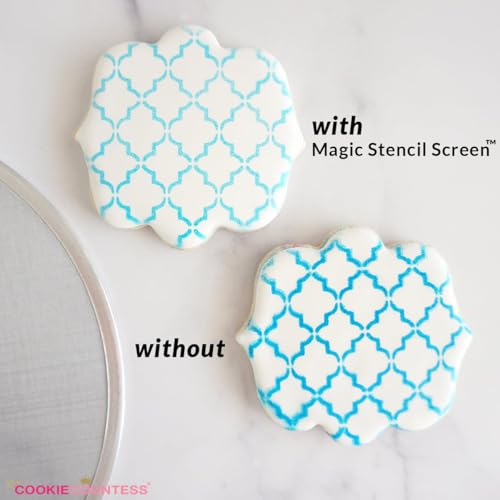 The Original Cookie Countess Magic Stencil Screen Airbrushing Tool Food-Safe Stainless Steel Airbrush Screen™ (1)