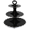 Black Cupcake Stand 3-Tier 1-Pack, Cardboard Dessert Display Tower - color: Black 1 Pack