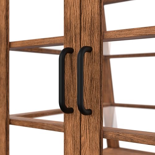 KoolMore 21 in. Dark Wood Slanted Countertop Dry Bakery Display Case, Bread, Pastry and Dessert Display with Tempered Glass - color: Dark Wood / Slanted, size: 21 in.