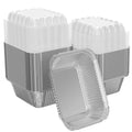 iHomeSet 25 Pack 1 lb Aluminum Foil Pan 16 oz with Clear Plastic Lids - size: 1 lb (Pack of 25), style: Tin Pans with Plastic Lids