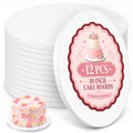 10 Inch Cakeboard 12 Pack, 1/2 Inch Thick Round Cake Boards, Bend Resistant & Sturdy White Cake Cardboard for Presenting Heavy/Tall Tiered Cakes, Base Para Pastel - size: 10 inch