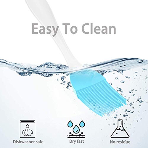 Set of 2 Kitchen Silicon Flat Pastry Brush Multi Purpose Silicon Oil Cooking Brush for Grilling, Tandoor and BBQ (Multicolor)