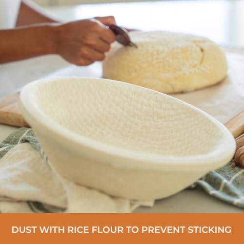 Bulka Sourdough Banneton Bread Proofing Basket Large 9" Round Waffle 1kg - size: 1kg