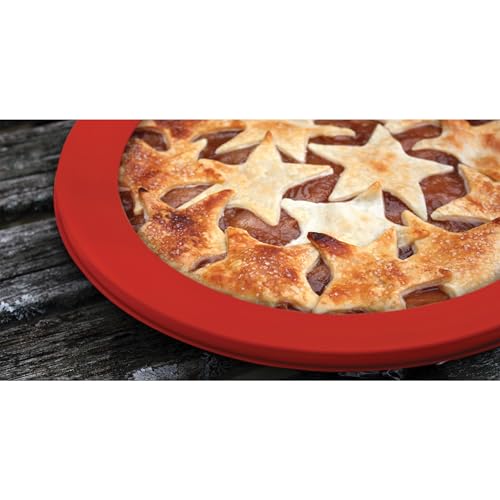 Mrs. Anderson's Baking Pie Crust Protector Shield, Fits 9.5-Inch And 10-Inch Pie Plates, Prevents Over-Browning And Spills - style: 9.5 to 10-Inch Silicone Shield