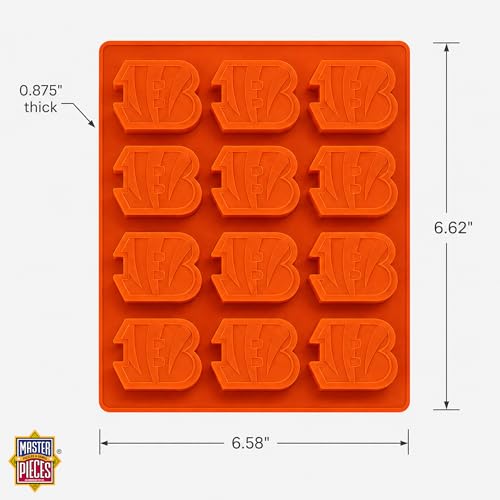 MasterPieces Game Day Set - FanPans NFL Cincinnati Bengals - Silicone Ice Cube Trays Two Pack - Dishwasher Safe - style: Cincinnati Bengals