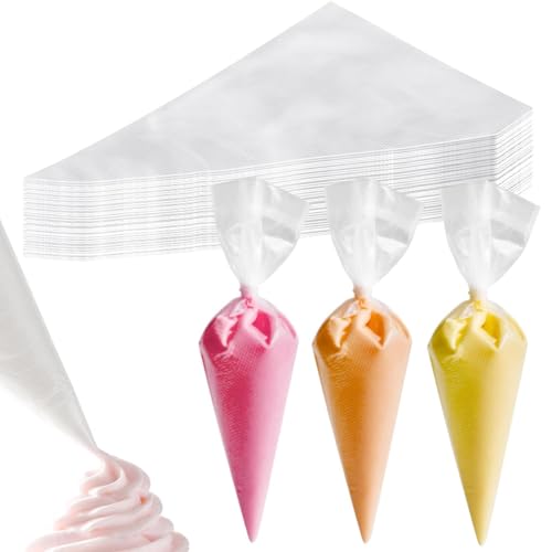 200PCS 12 Inch Disposable Piping Bags, Icing Piping Bags for Frosting, Thickened Non-Slip and Anti-Burst Pastry Bags for all Size Tips Couplers and Baking Cookies Candy Supplies Kits - size: 12 inch