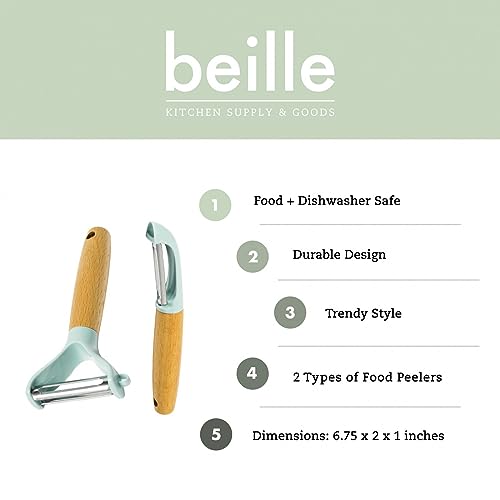Beille 2pk Kitchen Gadgets Y Peeler and Lancashire Peeler Cooking Tools Set - style: Peeler Set