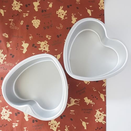 Heart Shaped Cake Pan 6 Inch, 2 Pack Aluminum Baking Mold - size: 6 Inch Aluminum