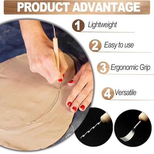 LINPHCEY 11-Piece Clay Sculpting Tools Set Perfect for Polymer Air Dry Modeling Clay Beginners & Professionals Ideal for DIY Pottery & Ceramics Tools for Clay Sculpey Sculpting & Crafting - color: 11PCS/SET