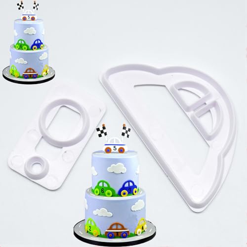 Cloud Cookie Cutter,Fluffy Cloud Fondant Car Cookie Cutters Cake Mold 7Pcs