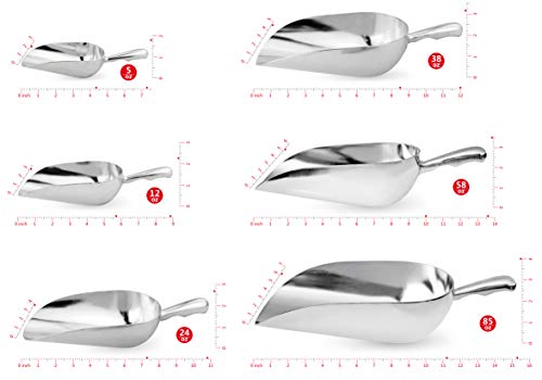 New Star Foodservice 34509 Cast Aluminum Ice Scoop, 5-Ounce, Silver - size: 5-Ounce