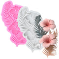 3D Flower Fondant Molds Hibiscus Flower Silicone Mold Set Of 2 - color: Style Q