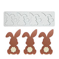 Love Silicone Lace Mold, Cake Mat, Fondant Impression Mats, Heart Pattern Lace Mat for Cake Decorating Valentine's Day (I_ Rabbit) - size: I_ Rabbit