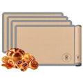Silicone Baking Mats - 1/2 Sheet Size Baking Sheet Liners, Pack of 4, Gray - color: Gray, size: Half Size Baking Mat Pack of 4
