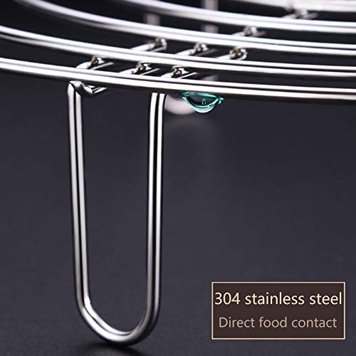 Steam Rack, Heavy Duty Steaming Rack Stand, Stainless Steel Round Steamer Cooling Rack Trivet, Pot Steamer Insert Food Stand, Steaming Cookware Accessories(SIZE:15.5cm/6.1in) - size: 15.5cm/6.1in