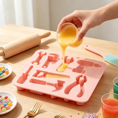 8 Cavity Hand Tools Silicone Candy Molds