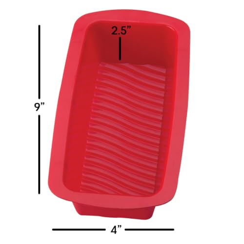 Mrs. Anderson's Baking Silicone Loaf Bread Pan, Non-Stick European-Grade Silicone - size: Loaf, 10-Inch