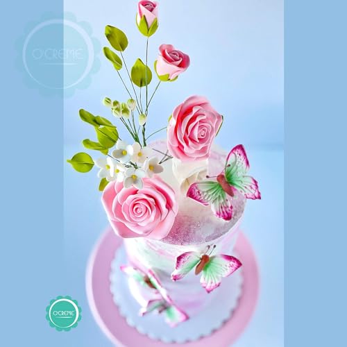 O'Creme Gumpaste Anemone Flowers Edible Cake Toppers Pastel Pink - style: Pastel Pink 4"