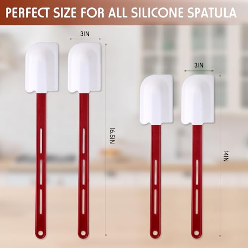 Norme 4 Pcs Commercial Rubber Spatula Heat Resistant, 14 Inch, 16.5 Inch - size: 14 Inch, 16.5 Inch