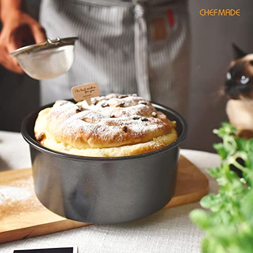CHEFMADE Round Cake Pan, Nonstick 8-Inch with Removable Loose Bottom Chiffon Bakeware - size: 8 Inch Round 2 Parts