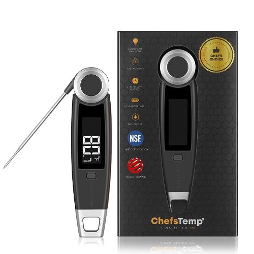 Finaltouch X10 Instant Read Digital Meat Thermometer NSF Certified - color: Charcoal Gray