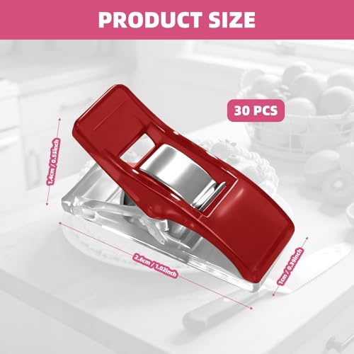 60 Pcs Silicone Piping Bag Ties, Reusable Sealing Clips for Baking