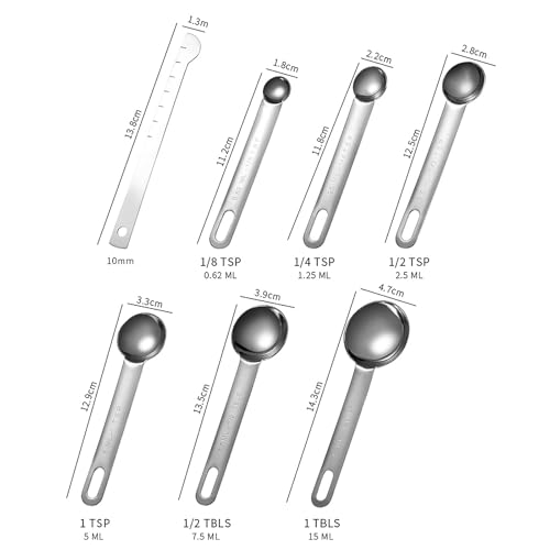 Tablespoon Measuring Spoons Set,Teaspoons Measuring Spoons Stainless Steel
