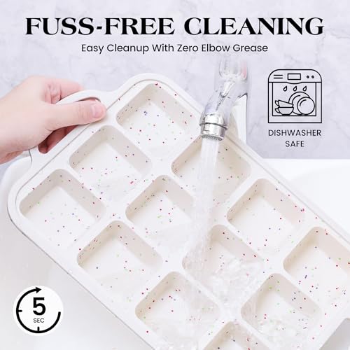 Mini Brownie Pan with Dividers, 12 Cup Square, Cream - color: Square, size: 2.5 inch
