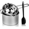 1000ML Double Boiler Pot with 2200ML Stainless Steel Pot,Silicone Spatula - size: 2200 ML+1000ML Multicolor