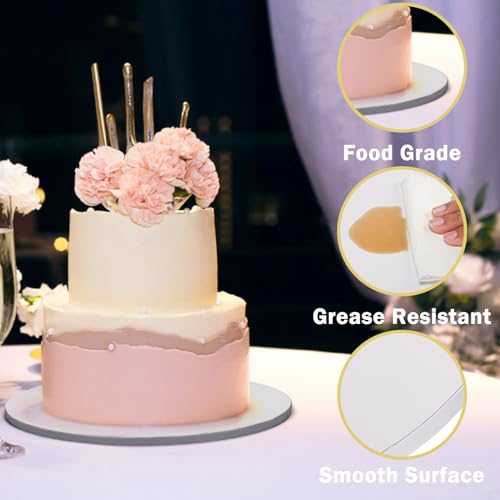 Trwcrt 10 PCS Cake Boards 12 Inch Round, Cake Drums 1/2 Inch Thick Sturdy Multiple Layers Smooth Edged for Birthday Wedding Party Displays - size: 12inch