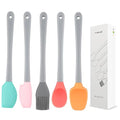 Mini Silicone Spatula Set of 5 - Heat Resistant & Nonstick Rubber Spatulas - Dishwasher Safe Kitchen Utensils for Cooking, Baking, Mixing