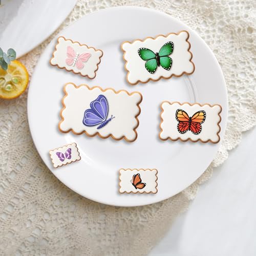 FUSOTO 6PCS Rectangle Cookie Cutter Set - Rectangle Shaped, 1.5-4 Inch - color: Rectangle