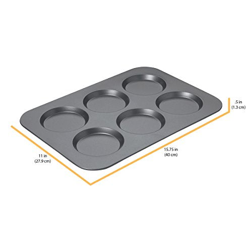 Chicago Metallic Muffin Top Pan - 11 Inch - size: 6-Cup, style: 6-Cup Muffin Top Pan