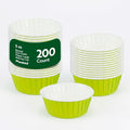 Restaurantware 5 oz Round Green Paper Eco Large Baking Cup, 200 Pack - color: Eco Green, size: Large