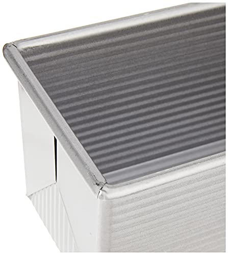 USA Pan Bakeware Pullman Loaf Pan With Cover, Nonstick & Quick Release Coating, Made in the USA from Aluminized Steel, 9 x 4 inch (Pack of 3) - size: 9 x 4 inch (Pack of 3), style: with Lid