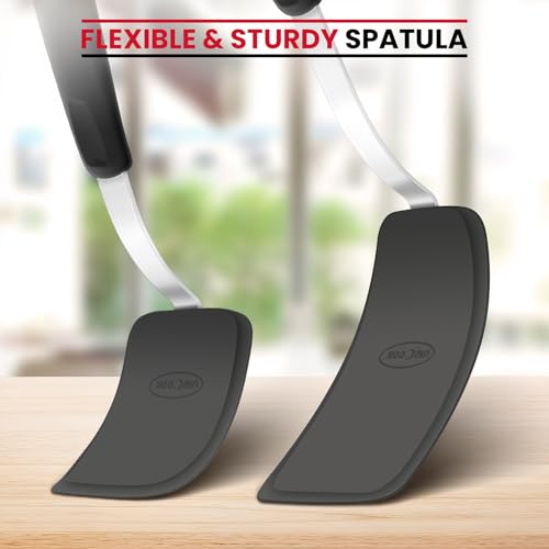 Unicook 2-Piece Small and Mini Silicone Spatula Set for Cooking and Baking