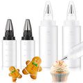 4 Pcs Squeeze Icing Bottles for Cookie Decorating,2 oz & 4 oz - size: 2 Ounces (Pack of 4)