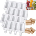 4 Pieces Ice Cream Mould lolly Mold Silicone Ice Cream Mold 4-Cavity Cake Pop Molds Baking Molds with 200 Pieces Sticks for Homemade Treats(Candied Hawthorn Styles) - style: Candied Hawthorn Styles