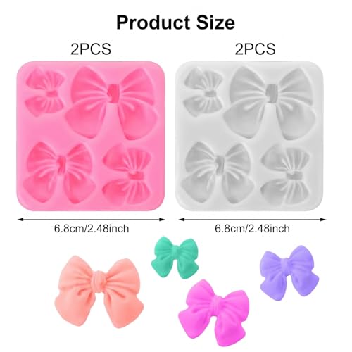 4pcs Bow Chocolate Mold, Reusable, Easy to Demold