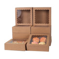 50 pcs 8x8x2.5 Inches Bakery Boxes with Window, Cake Pastry Cookie Mini Pie Box for Pastry,Dessert,Strawberries,Chocolates (Brown) - color: Brown, size: 8x8x2.5inch/50pcs